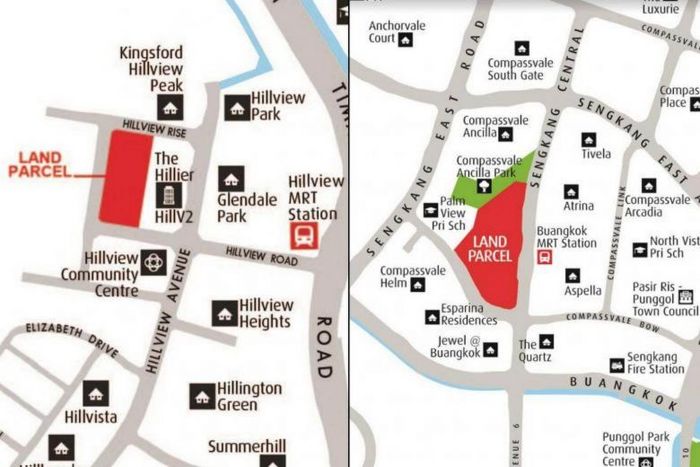 Hillview Rise, Sengkang Central sites up for tender